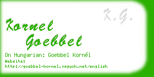 kornel goebbel business card